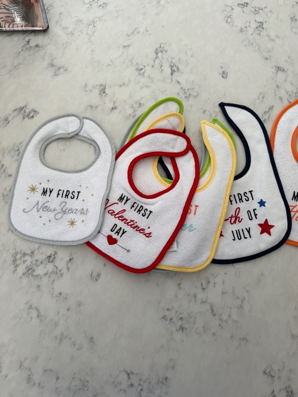 NWOT Set of 10 ‘My First’ Holidays Bibs
